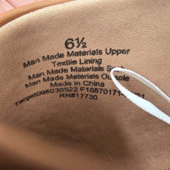 Square Toe Western Ankle Booties 6.5 Brown Block Heel Slip On Mule Shoe Boots - Picture 8 of 12